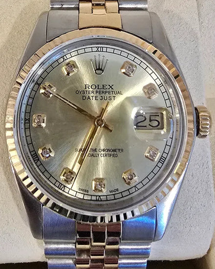Rolex Datejust 36MM Aftermarket Champagne Dial Two-Tone Jubilee Bracelet (16013)