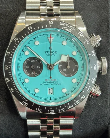 2025 Tudor Black Bay Chrono 41MM "Flamingo" Blue Dial Steel Bracelet (79360N)