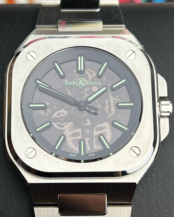 Bell & Ross BR 05 40MM Skeleton Dial Steel Bracelet (BR05A-BL-SK-ST/SST)