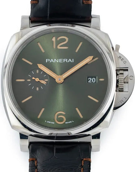2023 Panerai Luminor Due Platinumtech 42MM Green Dial Leather Strap (PAM01329)