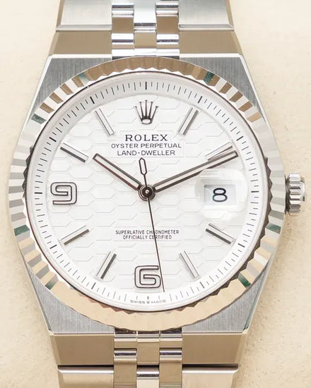 2025 Rolex Land-Dweller 40MM White Dial Flat Jubilee Bracelet (127334)