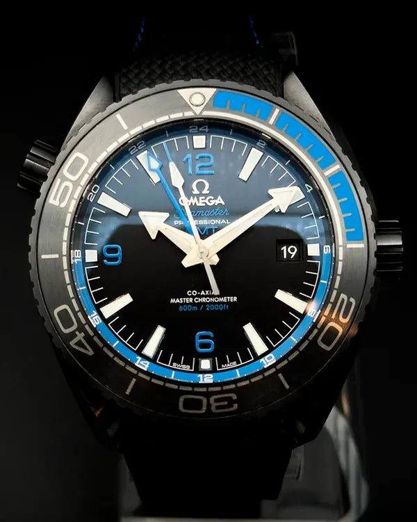 2019 Omega Seamaster Planet Ocean 600M "Deep Black" 45.5MM Black Dial Rubber Strap (215.92.46.22.01.002)