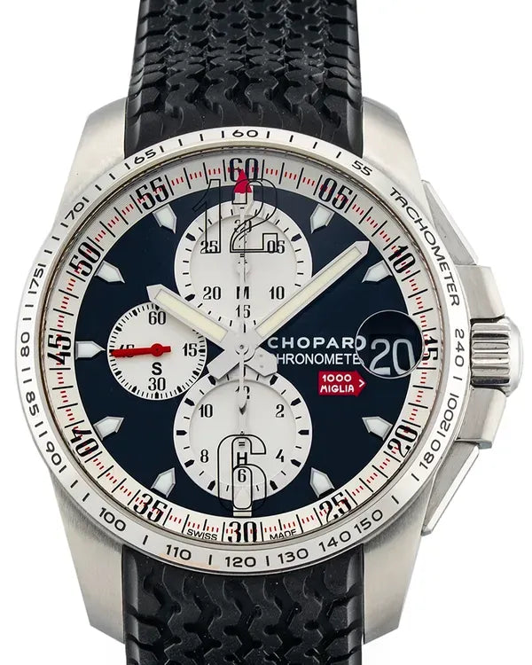 2014 Chopard Mille Miglia GT XL Chronograph 44MM Black Dial Rubber Strap (168459-3037)