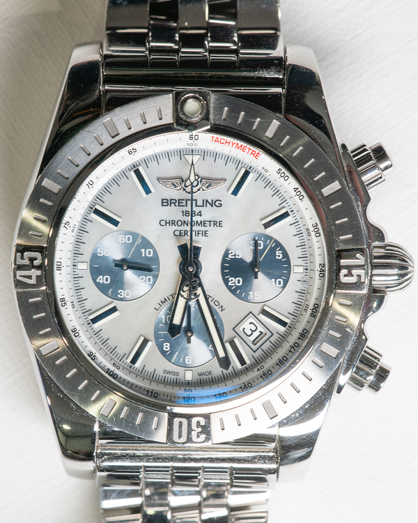 2020 Breitling Chronomat "Special" L.E. 44MM Mother of Pearl Dial Steel Bracelet (AB01152A/A813)