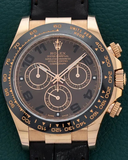 Rolex Cosmograph Daytona 40MM Chocolate Dial Leather Strap (116515LN)