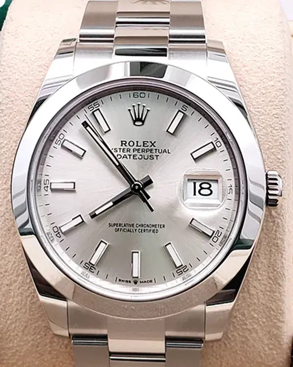 2025 Rolex Datejust 41MM White Dial Oyster Bracelet (126300)
