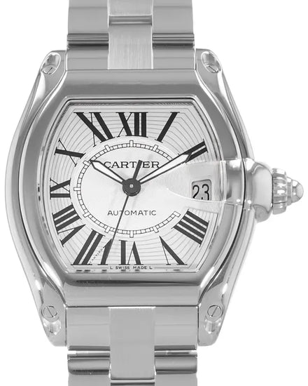 Cartier Roadster 38MM Silver Dial Steel Bracelet (W62025V3)