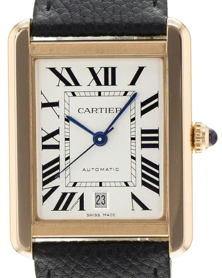 Cartier Tank Solo 31MM Silver Dial Leather Strap (W5200026)