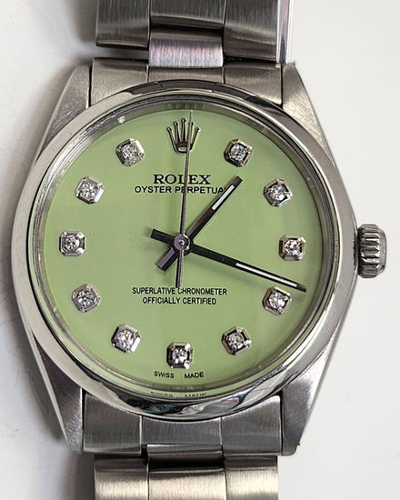 Rolex Air-King 34MM Aftermarket Pistachio Dial Oyster Bracelet (5500)