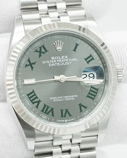 2025 Rolex Datejust "Wimbledon" 36MM Slate Dial Jubilee Bracelet (126234)
