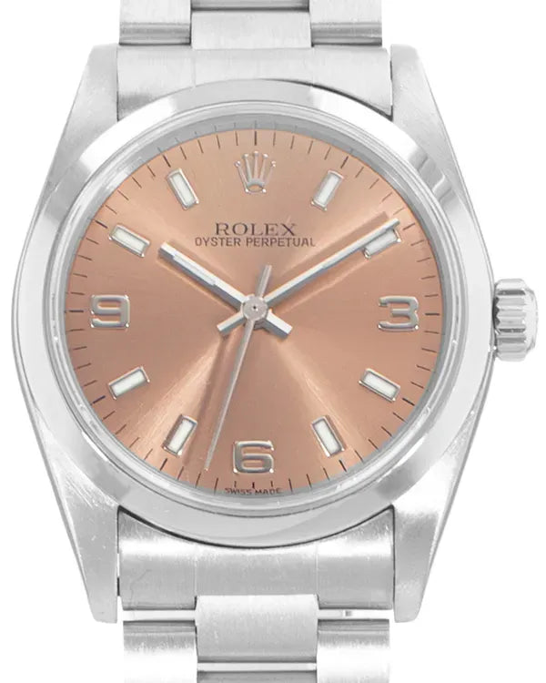 Rolex Oyster Perpetual 31MM Pink "Salmon" Dial Oyster Bracelet (77080)