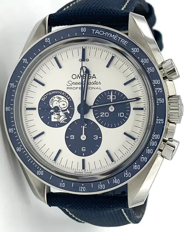 2025 Omega Speedmaster Anniversary Series "Silver Snoopy Award" 42MM Silver Dial Textile Strap (310.32.42.50.02.001)