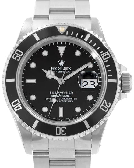 1997 Rolex Submariner Date 40MM Black Dial Oyster Bracelet (16610)