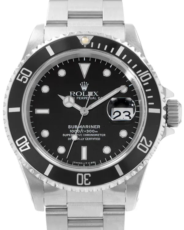 1997 Rolex Submariner Date 40MM Black Dial Oyster Bracelet (16610)