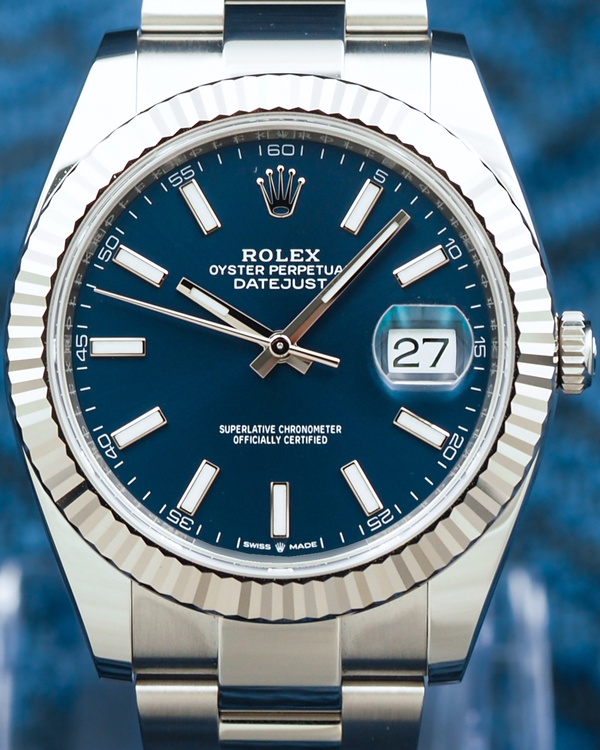 2025 Rolex Datejust 41MM Blue Dial Oyster Bracelet (126334)