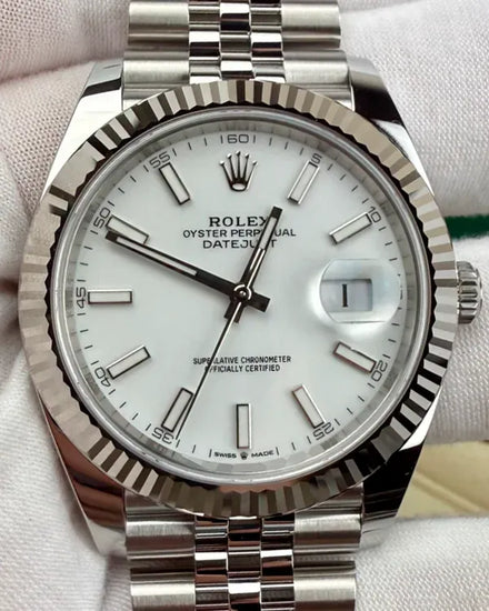 2025 Rolex Datejust 41MM White Dial Jubilee Bracelet (126334)