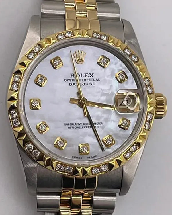 Rolex Datejust 31MM Aftermarket Mother of Pearl Dial Two-Tone Jubilee Bracelet (68273)
