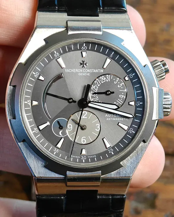 Vacheron Constantin Overseas Dual Time 42MM Grey Dial Leather Strap (47450/000W-9511)