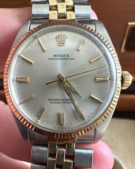 Rolex Oyster Perpetual 34MM Silver Dial Two-Tone Jubilee Bracelet (1005)