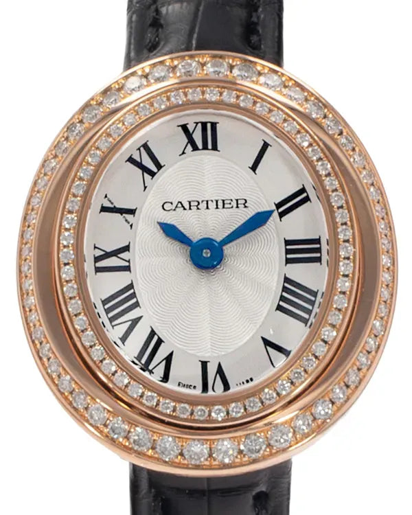 Cartier Hexagonal Lanières de Cartier Hypnose 26MM Quartz Silver Dial Leather Strap (WJHY0003)