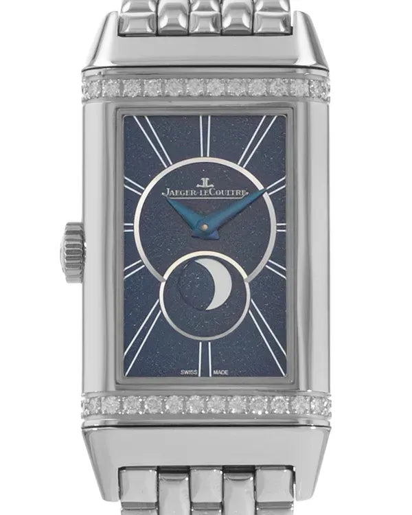 Jaeger-LeCoultre Reverso One Duetto Moon 20MM Silver Dial Steel Bracelet (Q3358120)