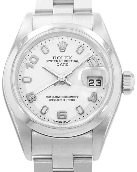 Rolex Oyster Perpetual Lady Date 26MM White Dial Oyster Bracelet (79160)