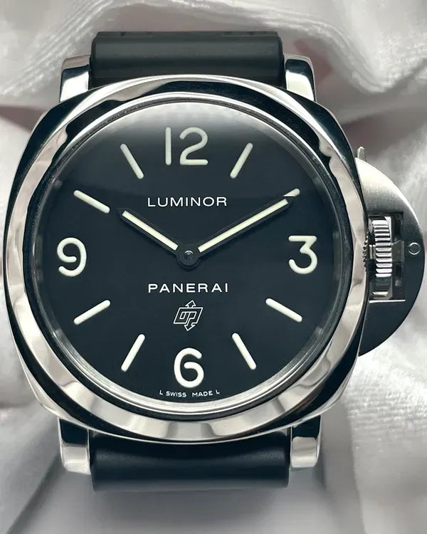 2016 Panerai Luminor Base Logo 44MM Black Dial Rubber Strap (PAM00000)