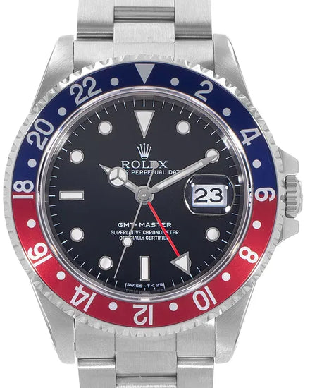 Rolex GMT-Master "Pepsi" 40MM Black Dial Oyster Bracelet (16700)