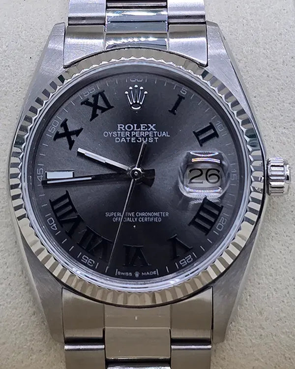 Rolex Datejust "Wimbledon" 36MM Slate Dial Oyster Bracelet (16103)
