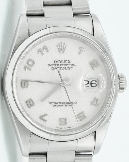 Rolex Datejust 36MM Silver "Jubilee Motif" Dial Oyster Bracelet (116200)
