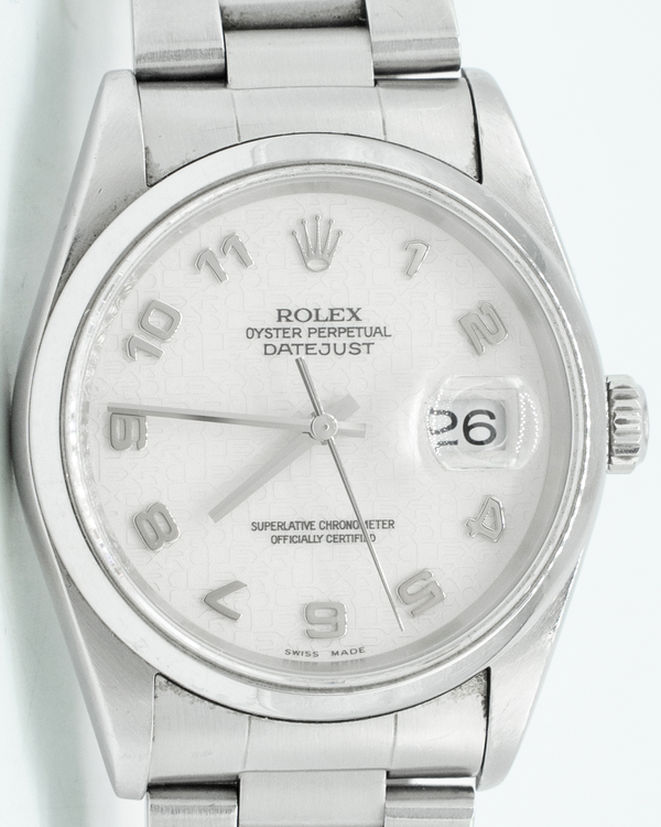 Rolex Datejust 36MM Silver "Jubilee Motif" Dial Oyster Bracelet (116200)
