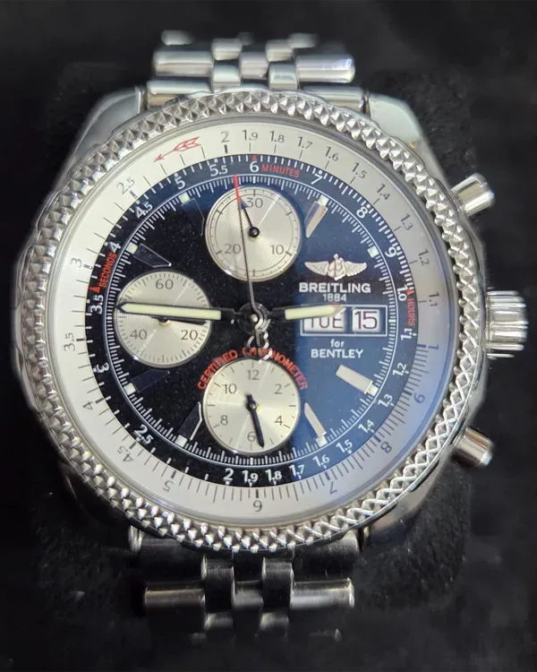 Breitling Bentley GT S.E. 45MM Black Dial Steel Bracelet (A13362)