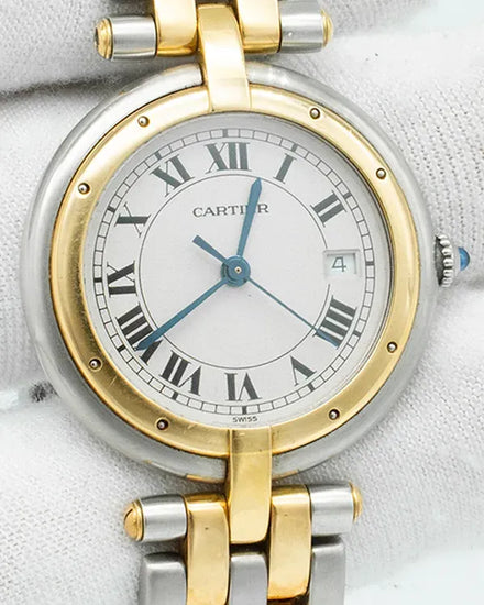 Cartier Panthère Cougar 30MM Quartz White Dial Two-Tone Bracelet (183964)