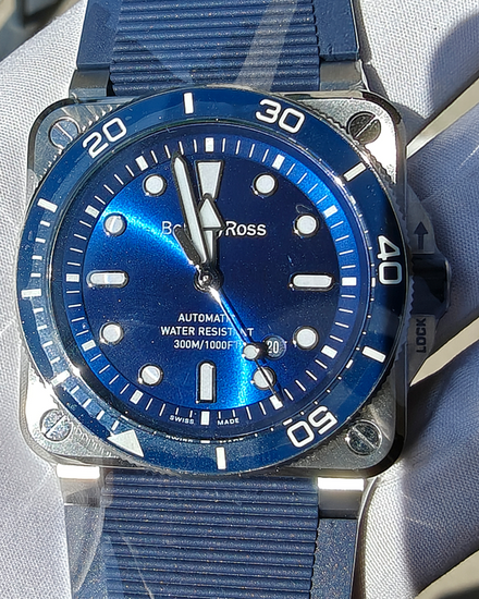2024 Bell & Ross BR 03 Diver 42MM Blue Dial Rubber Strap (BR03A-D-BLU-ST/SRB)
