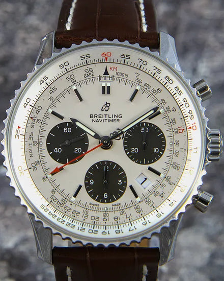 2019 Breitling Navitimer B01 43MM Cream Dial Leather Strap (AB0121211G1P1)
