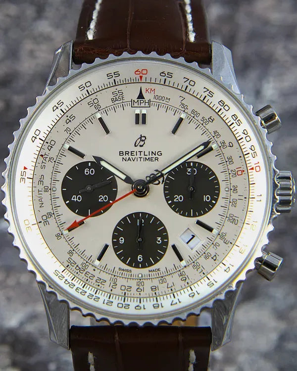2019 Breitling Navitimer B01 43MM Cream Dial Leather Strap (AB0121211G1P1)