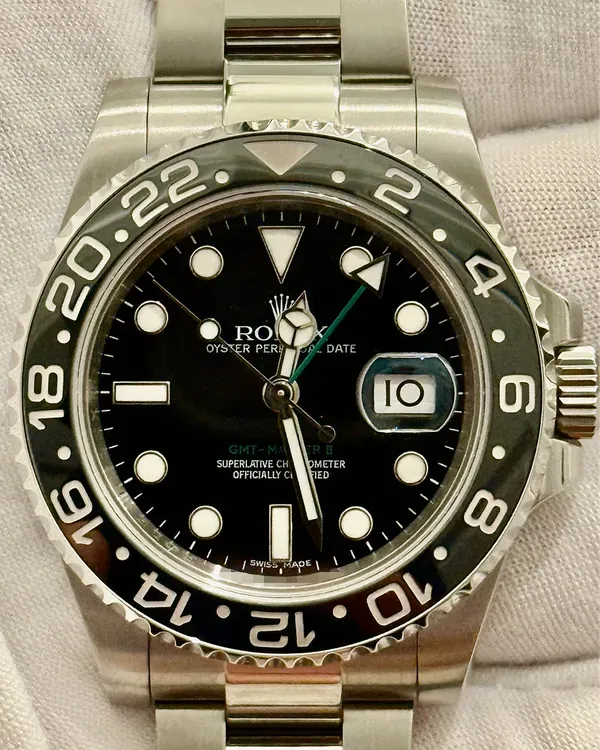 2012 Rolex GMT-Master II 40MM Black Dial Oyster Bracelet (116710LN)
