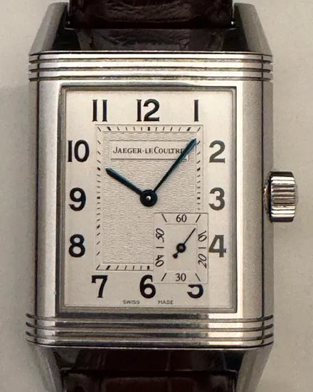 Jaeger-LeCoultre Reverso 8 Days 29MM Silver Dial Leather Strap (240.8.14)