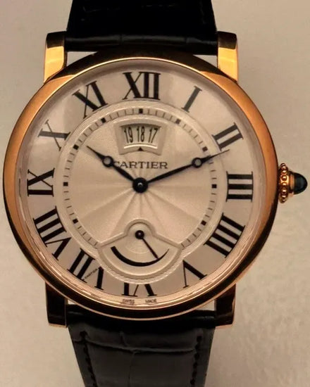 Cartier Rotonde De Cartier 40MM Silver Dial Leather Strap (W1556252)
