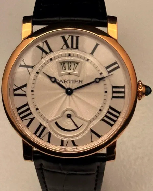 Cartier Rotonde De Cartier 40MM Silver Dial Leather Strap (W1556252)