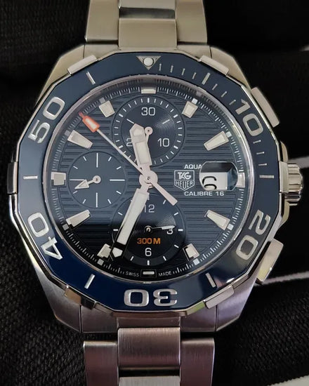 Tag Heuer Aquaracer 300M Chronograph 43MM Blue Dial Steel Bracelet (CAY211B.BA0927)