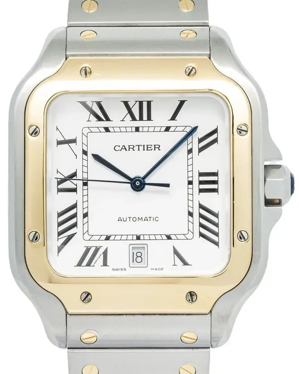 Cartier Santos De Cartier 40MM Silver Dial Two-Tone Bracelet (W2SA0006)