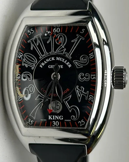 2008 Franck Muller Conquistador 40MM Black Dial Rubber Strap (8005 SC KING)