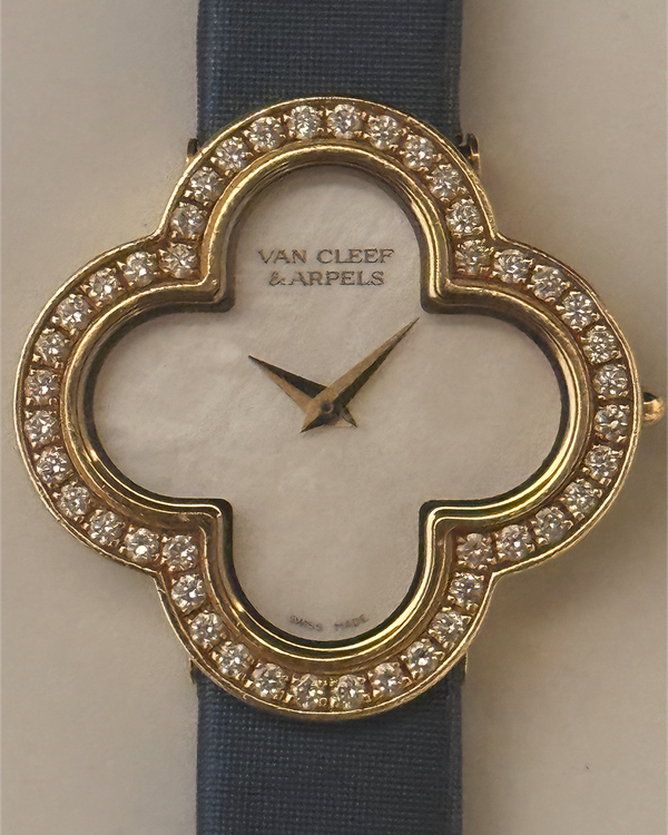 Van Cleef & Arpels Alhambra 27MM Quartz Mother of Pearl Dial Textile Strap (VCARM95900)