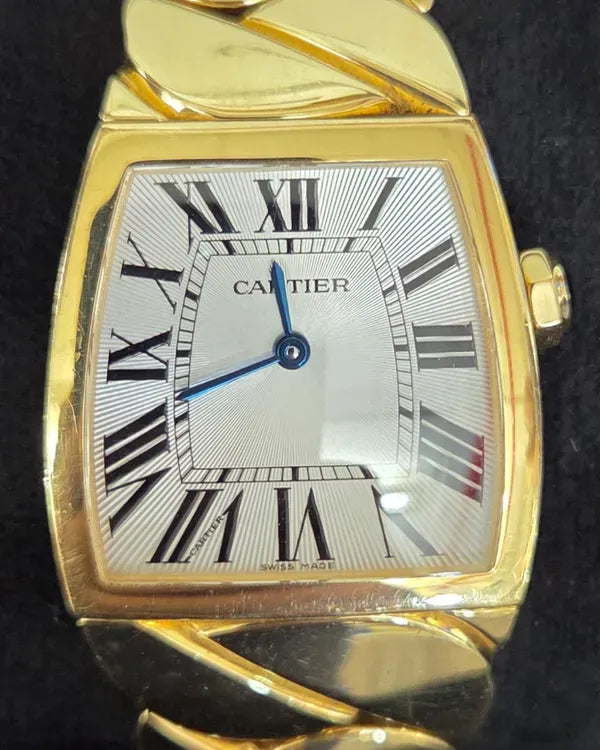 Cartier La Dona 28MM Quartz Silver Dial Yellow Gold Bracelet (W640010H)