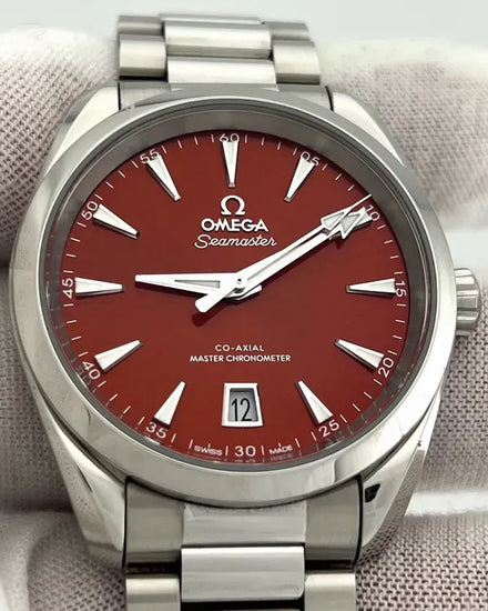 2024 Omega Seamaster Aqua Terra 150M "Shades" 38MM Red Dial Steel Bracelet (220.10.38.20.13.003)