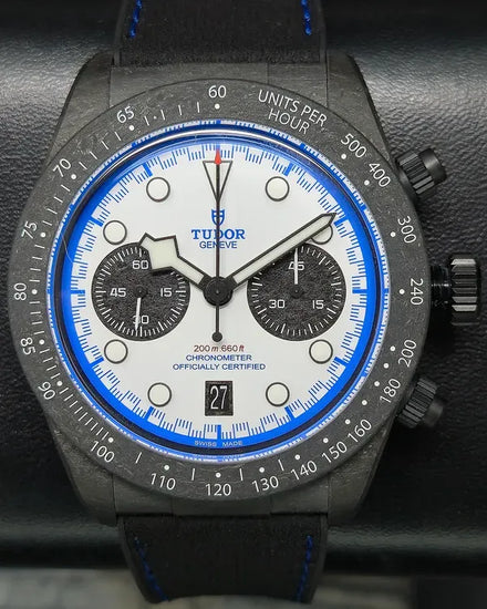 2025 Tudor Black Bay Chrono "Carbon 25" L.E. 42MM White Dial Rubber Strap (79377KN)