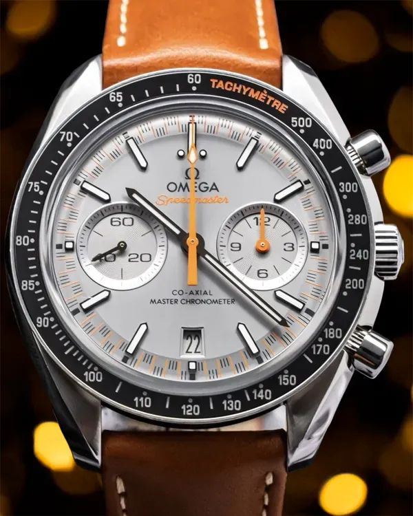 Omega Speedmaster Racing 44.25MM Grey Dial Leather Strap (329.32.44.51.06.001)