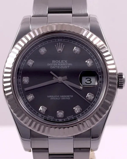 2013 Rolex Datejust II 41MM Rhodium Dial Oyster Bracelet (116334)
