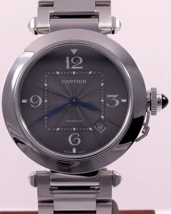 2024 Cartier Pasha De Cartier 41MM Anthracite Dial Steel Bracelet (WSPA0026)